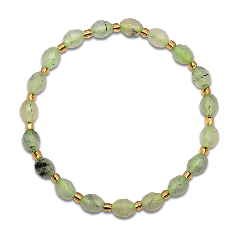 Prehnite Rice Shape Bracelet